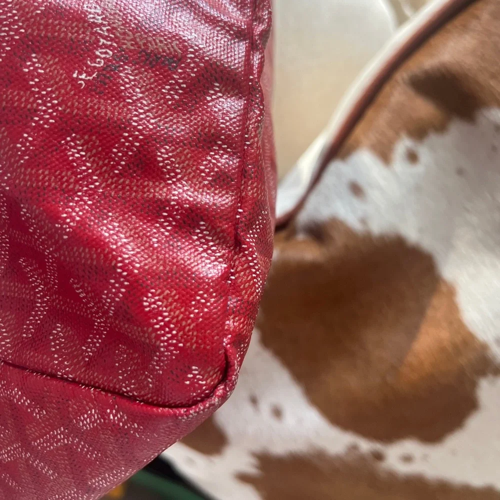 Goyard Large Tote Red Designer Tote Bag - Picture 10 of 16